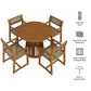 Reed 5-Piece Outdoor Patio Teak Wood Dining Set by Modway EEI-7701