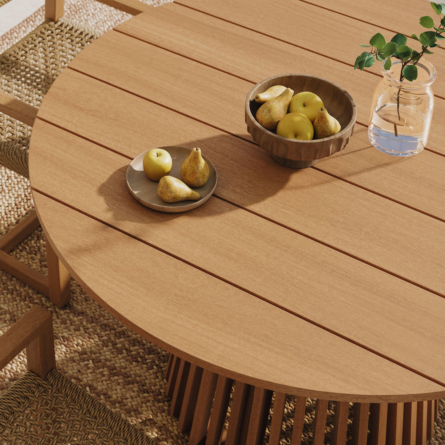 Rowe 5-Piece Outdoor Patio Teak Wood Dining Set by Modway EEI-7702