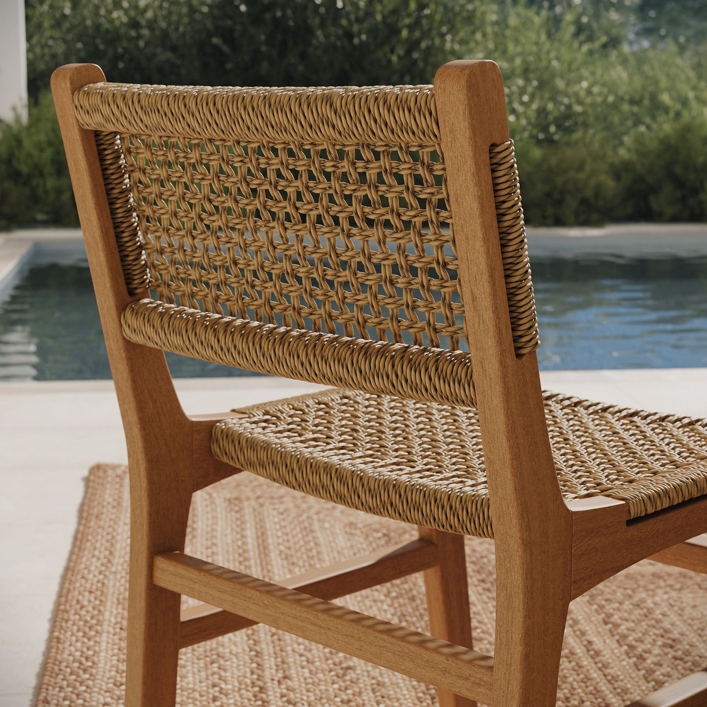 Rowe 5-Piece Outdoor Patio Teak Wood Dining Set by Modway EEI-7702