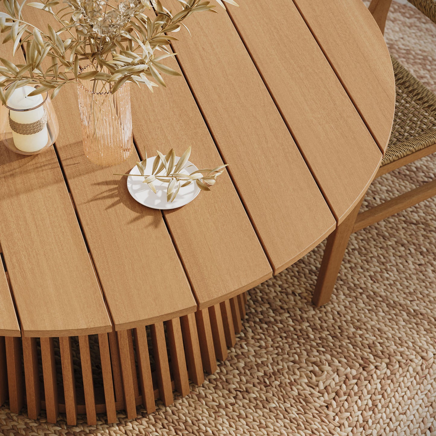 Reed 7-Piece Outdoor Patio Teak Wood Dining Set by Modway EEI-7705