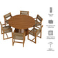 Reed 7-Piece Outdoor Patio Teak Wood Dining Set by Modway EEI-7705