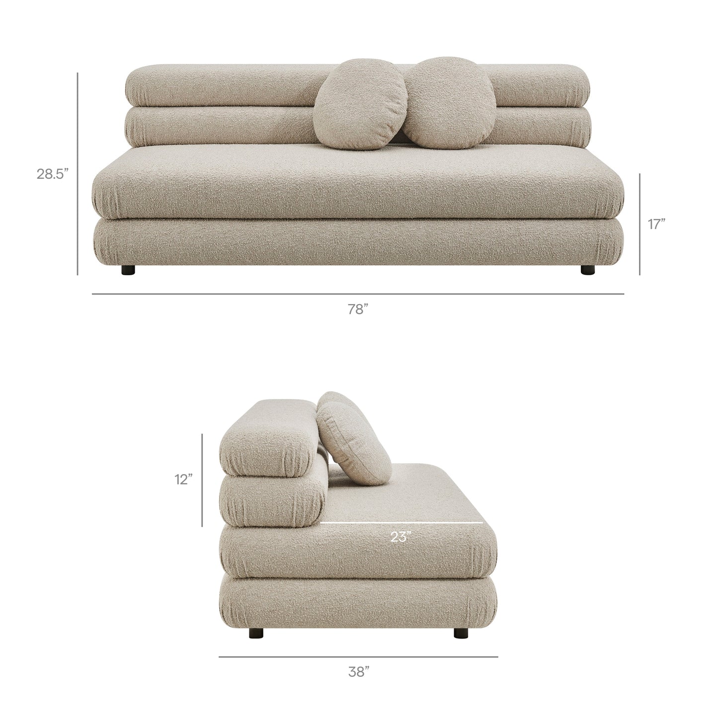 Jubilee Upholstered Modular Armless Loveseat by Modway EEI-7709