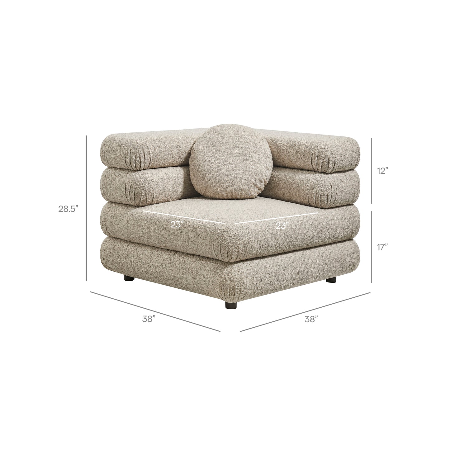Jubilee Upholstered Modular Corner Chair by Modway EEI-7710