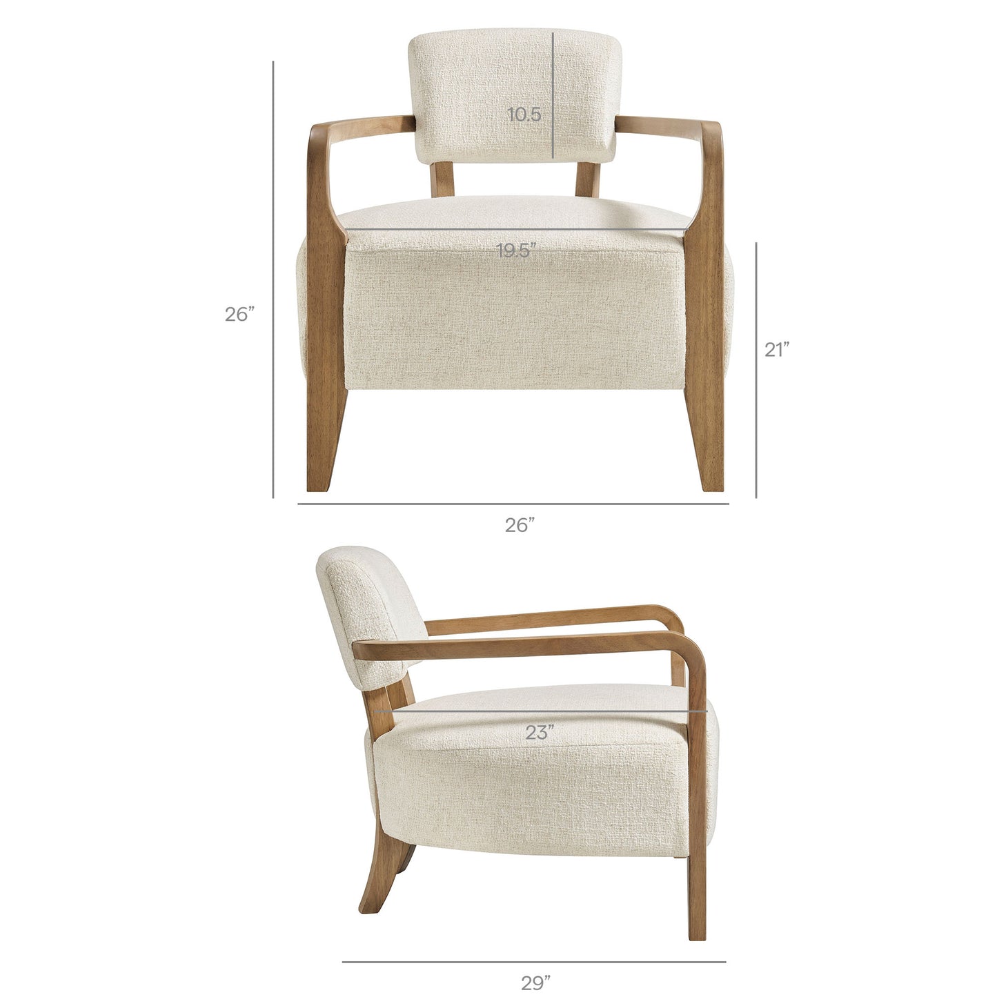 Zinnia Linen Blend Accent Chair by Modway EEI-7718