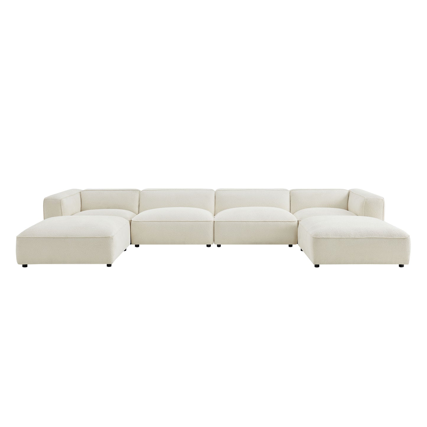 Auren 6 Piece Lattice Bouclé Upholstered Modular Sectional by Modway EEI-7723