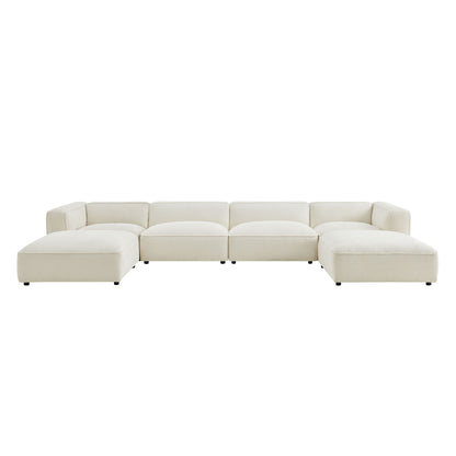 Auren 6 Piece Lattice Bouclé Upholstered Modular Sectional by Modway EEI-7723