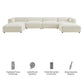 Auren 6 Piece Lattice Bouclé Upholstered Modular Sectional by Modway EEI-7723