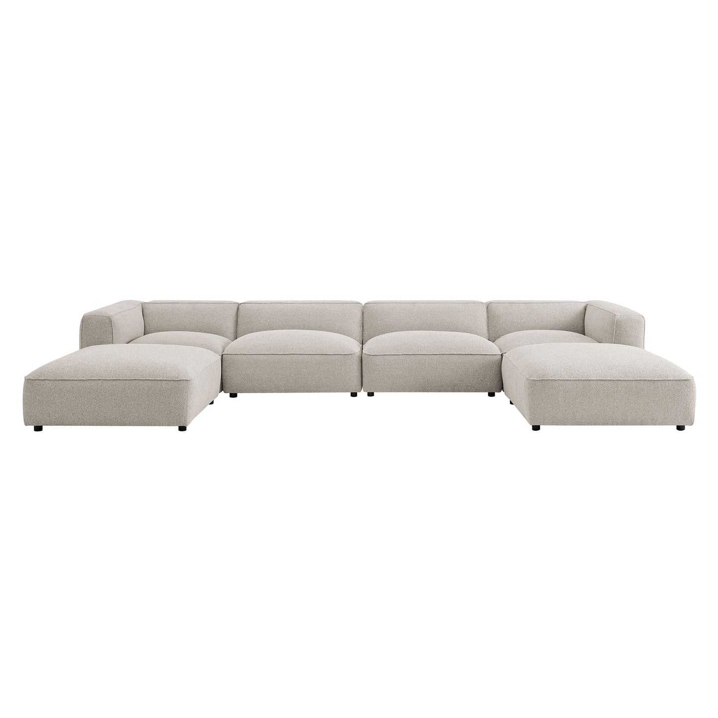 Auren 6 Piece Lattice Bouclé Upholstered Modular Sectional by Modway EEI-7723