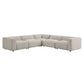 Auren 5 Piece Lattice Bouclé Upholstered Modular Corner Sectional by Modway EEI-7724