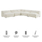 Auren 5 Piece Lattice Bouclé Upholstered Modular Corner Sectional by Modway EEI-7725