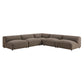 Auren 5 Piece Lattice Bouclé Upholstered Modular Corner Sectional by Modway EEI-7725
