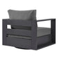 Tahoe Outdoor Patio Powder-Coated Aluminum Swivel Armchair by Modway EEI-7728