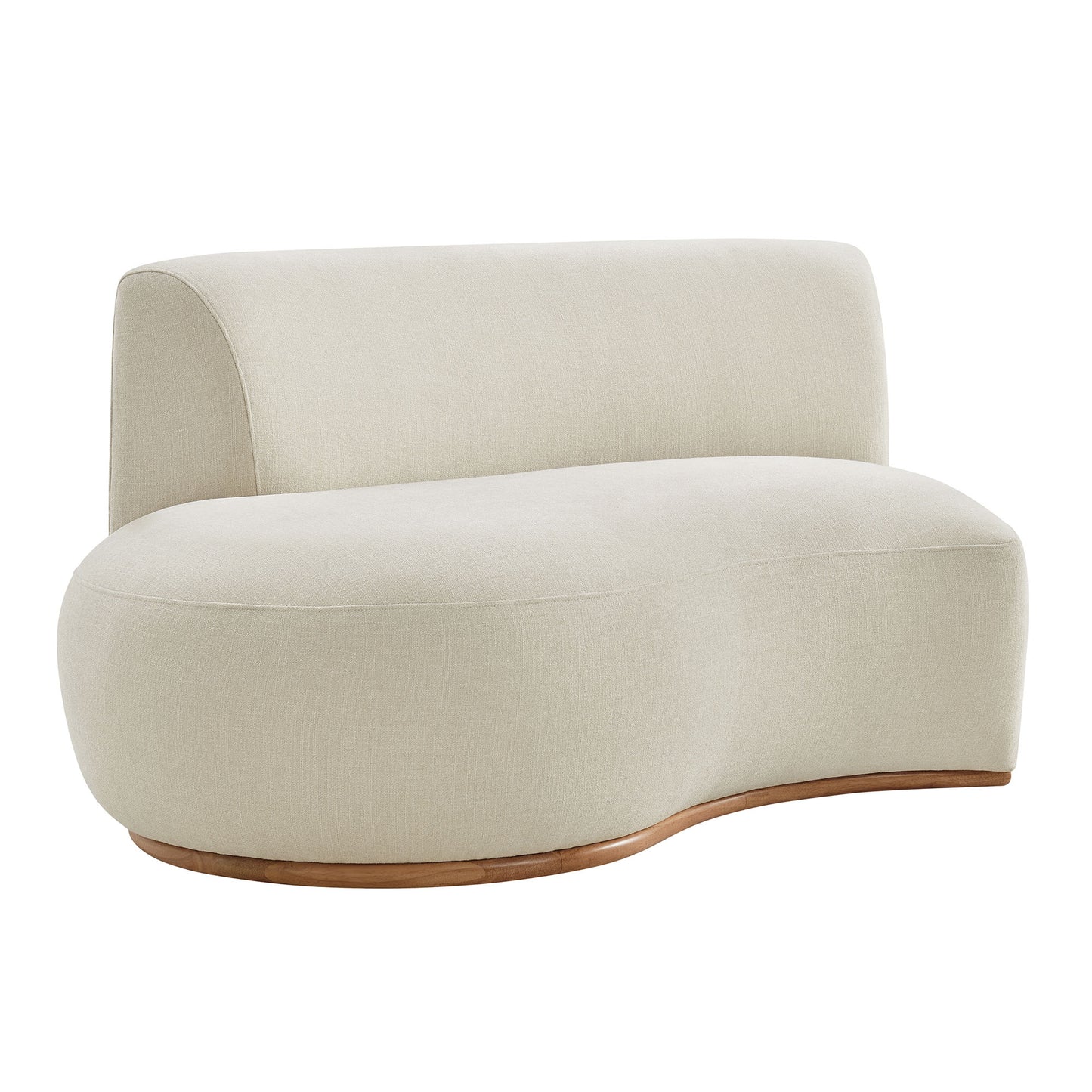Rialta Curved Left-Arm Slub Weave Fabric Sectional Loveseat by Modway EEI-7736