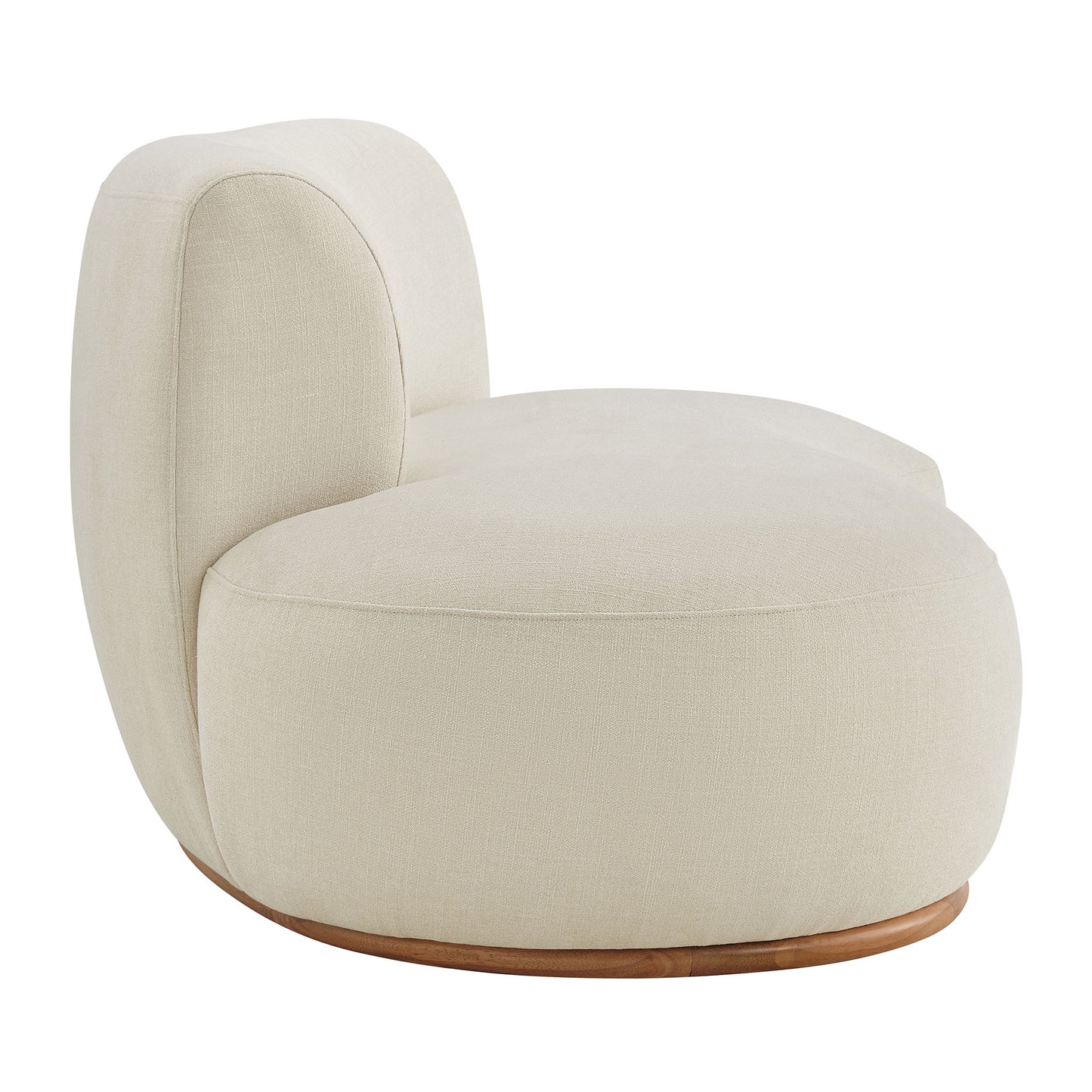Rialta Curved Left-Arm Slub Weave Fabric Sectional Loveseat by Modway EEI-7736