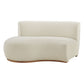 Rialta Curved Left-Arm Slub Weave Fabric Sectional Loveseat by Modway EEI-7736