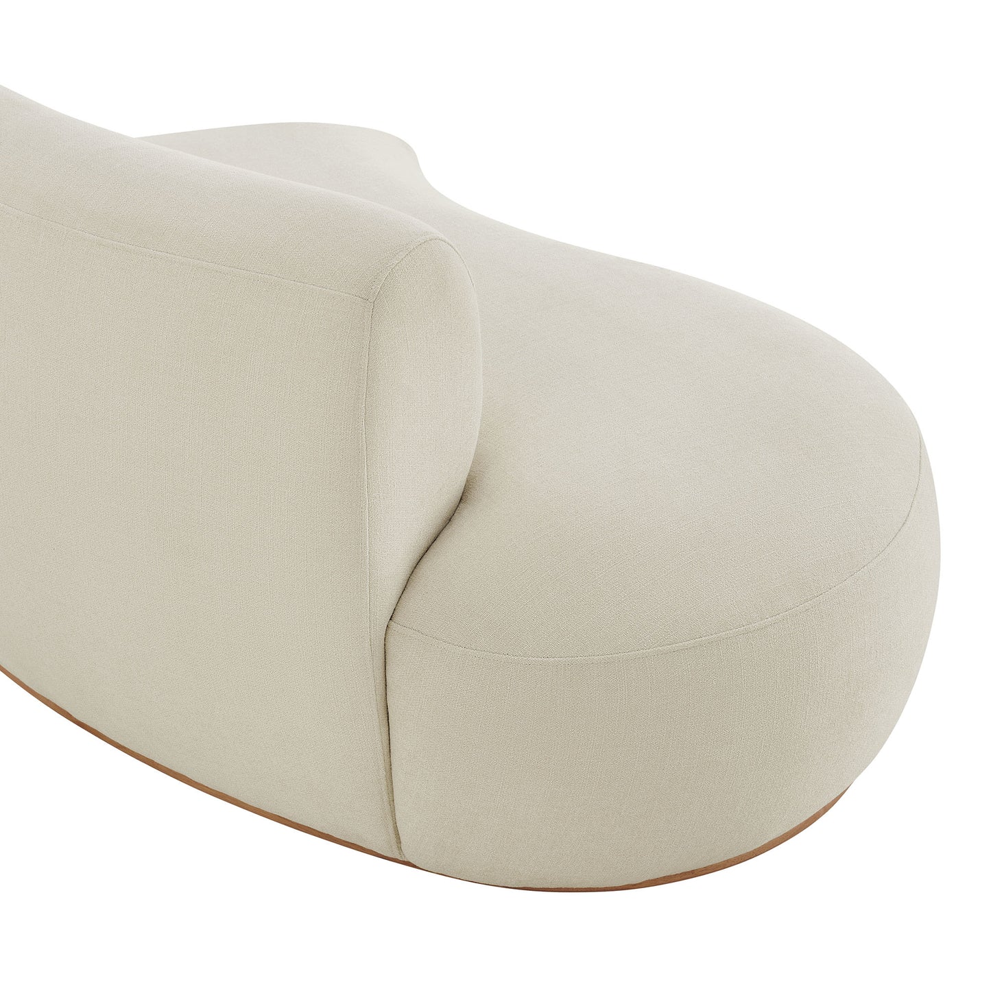 Rialta Curved Left-Arm Slub Weave Fabric Sectional Loveseat by Modway EEI-7736