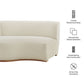 Rialta Curved Left-Arm Slub Weave Fabric Sectional Loveseat by Modway EEI-7736