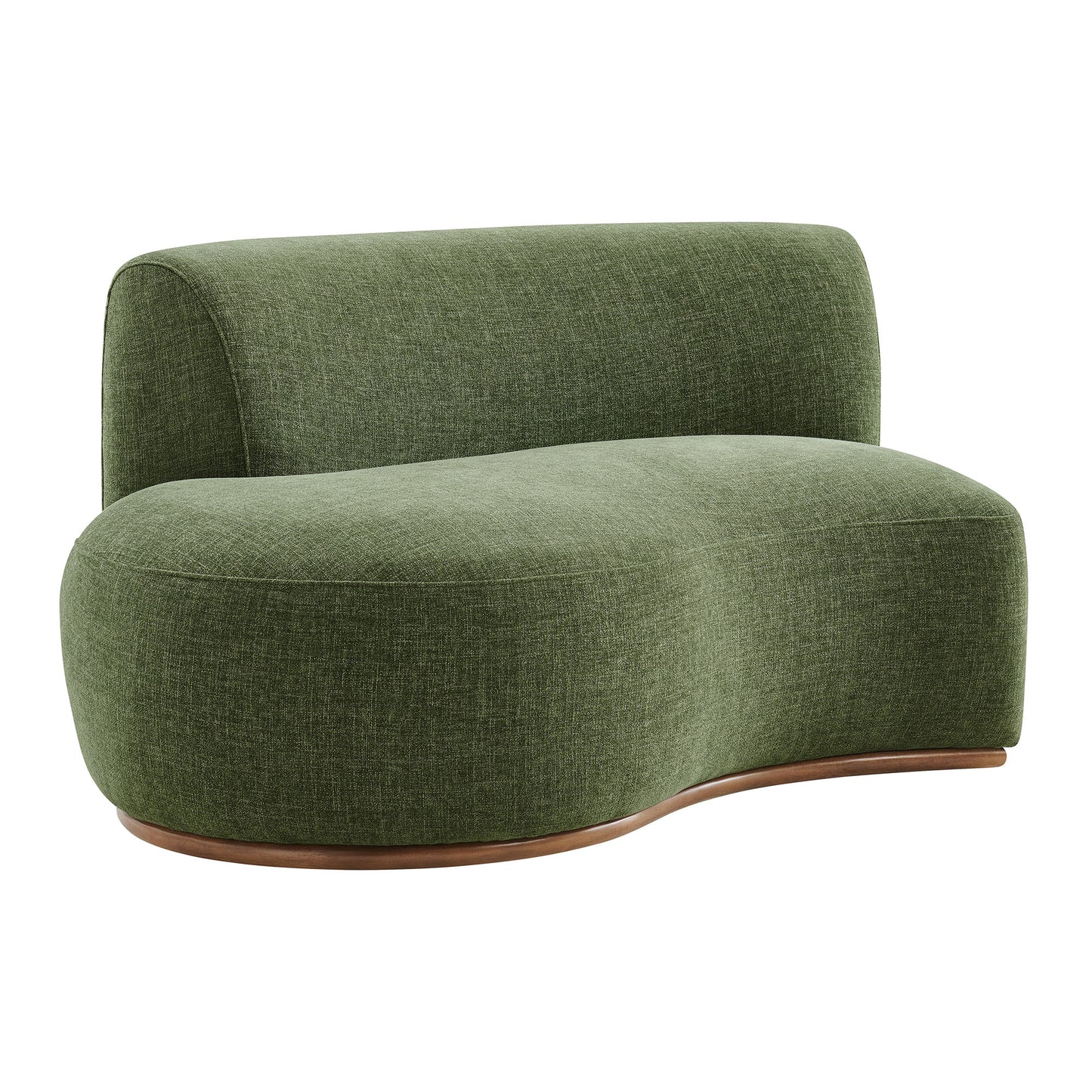 Rialta Curved Left-Arm Slub Weave Fabric Sectional Loveseat by Modway EEI-7736