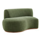 Rialta Curved Left-Arm Slub Weave Fabric Sectional Loveseat by Modway EEI-7736