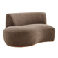 Rialta Curved Left-Arm Slub Weave Fabric Sectional Loveseat by Modway EEI-7736