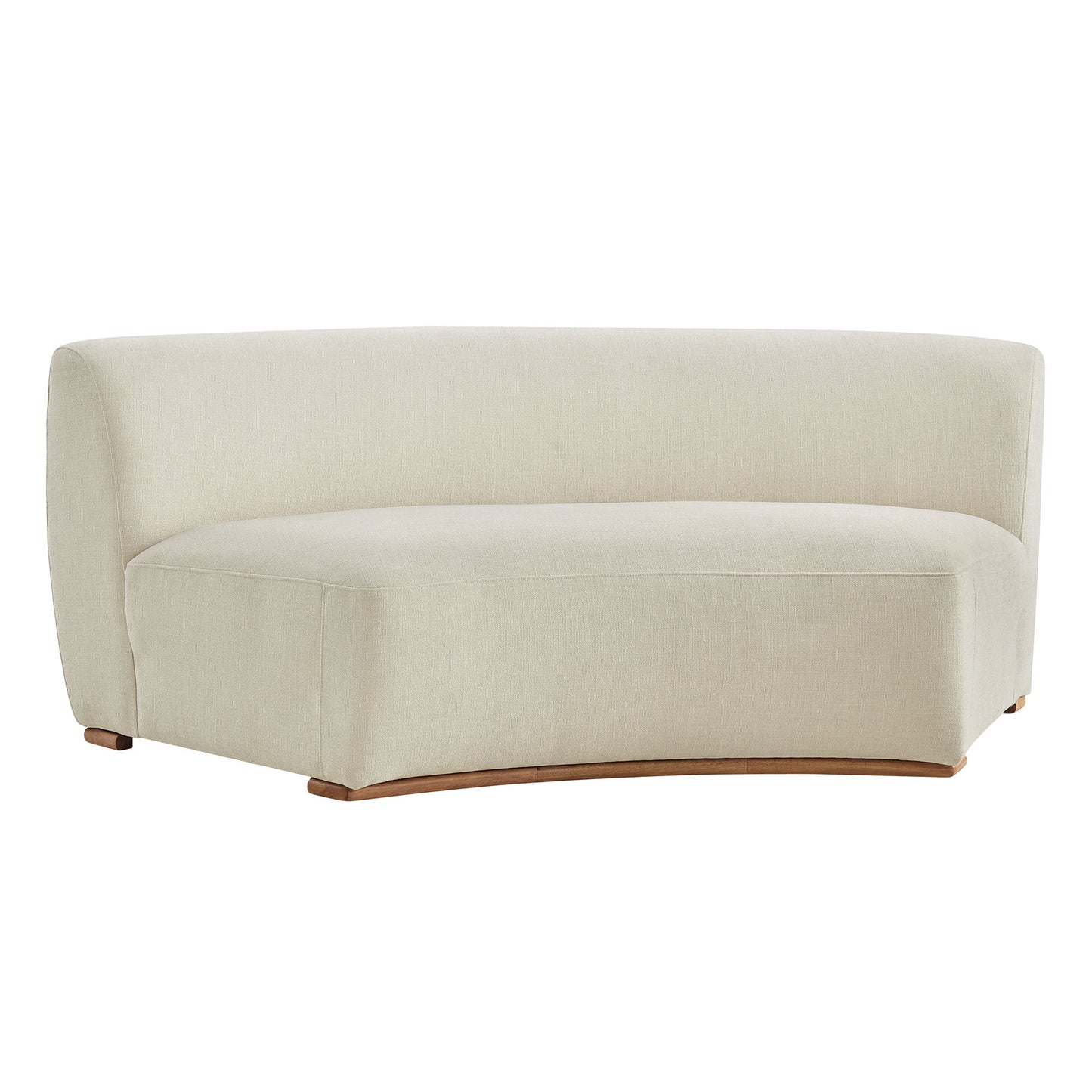 Rialta Curved Armless Slub Weave Fabric Sectional Loveseat by Modway EEI-7737