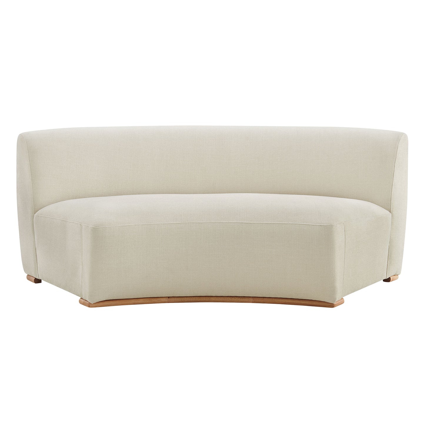 Rialta Curved Armless Slub Weave Fabric Sectional Loveseat by Modway EEI-7737
