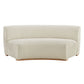 Rialta Curved Armless Slub Weave Fabric Sectional Loveseat by Modway EEI-7737