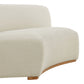 Rialta Curved Armless Slub Weave Fabric Sectional Loveseat by Modway EEI-7737