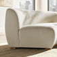 Rialta Curved Armless Slub Weave Fabric Sectional Loveseat by Modway EEI-7737