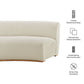 Rialta Curved Armless Slub Weave Fabric Sectional Loveseat by Modway EEI-7737