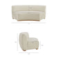 Rialta Curved Armless Slub Weave Fabric Sectional Loveseat by Modway EEI-7737