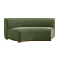 Rialta Curved Armless Slub Weave Fabric Sectional Loveseat by Modway EEI-7737