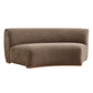 Rialta Curved Armless Slub Weave Fabric Sectional Loveseat by Modway EEI-7737
