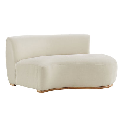 Rialta Curved Right-Arm Slub Weave Fabric Sectional Loveseat by Modway EEI-7738