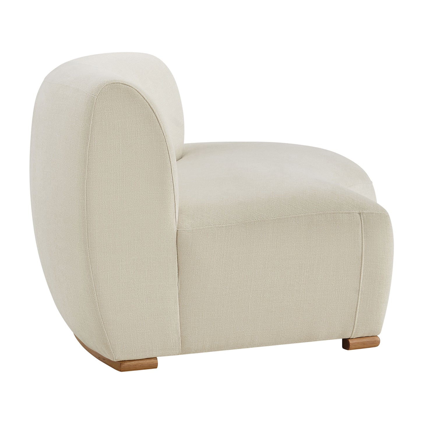 Rialta Curved Right-Arm Slub Weave Fabric Sectional Loveseat by Modway EEI-7738