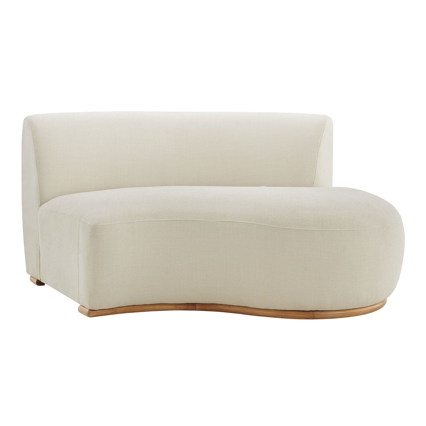 Rialta Curved Right-Arm Slub Weave Fabric Sectional Loveseat by Modway EEI-7738