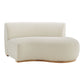 Rialta Curved Right-Arm Slub Weave Fabric Sectional Loveseat by Modway EEI-7738