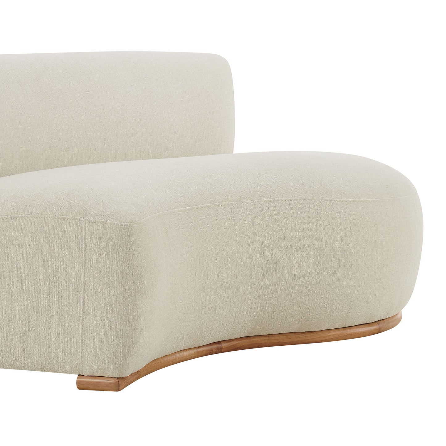 Rialta Curved Right-Arm Slub Weave Fabric Sectional Loveseat by Modway EEI-7738