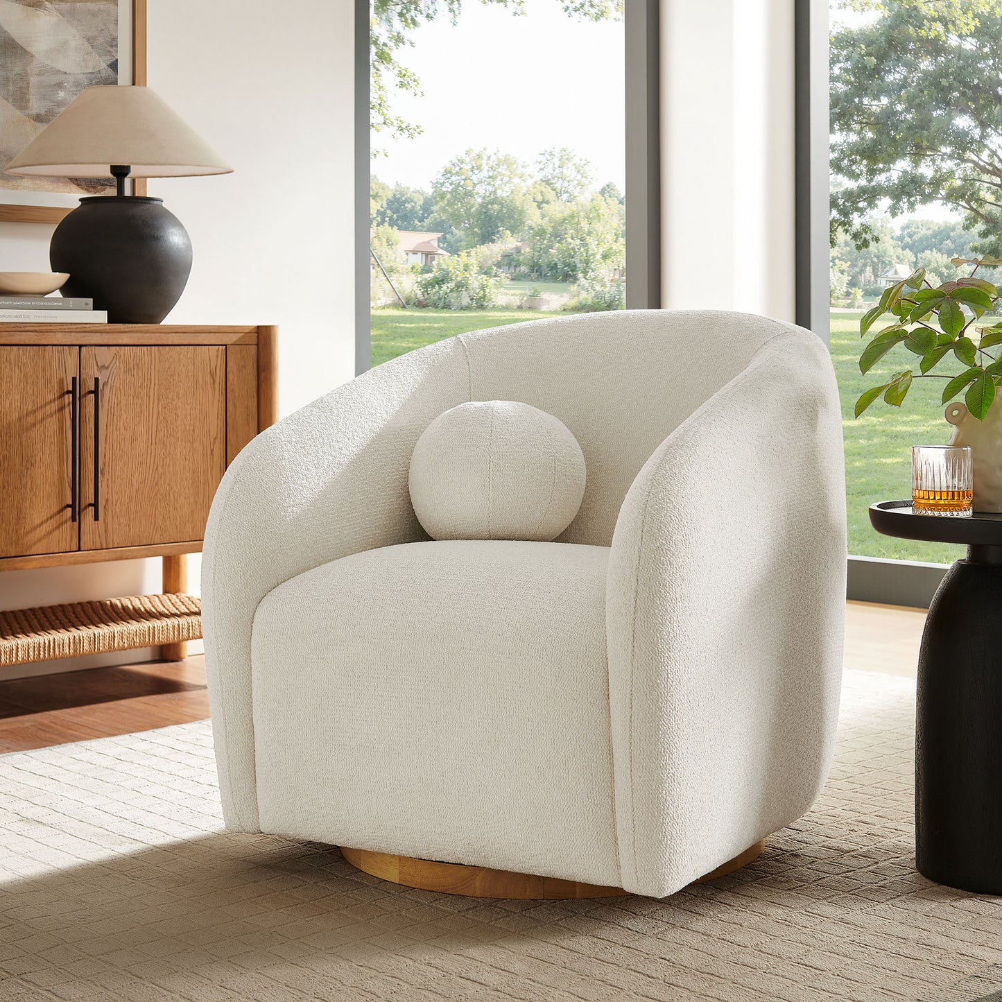 Holland Swivel Chenille Fabric Armchair by Modway EEI-7740