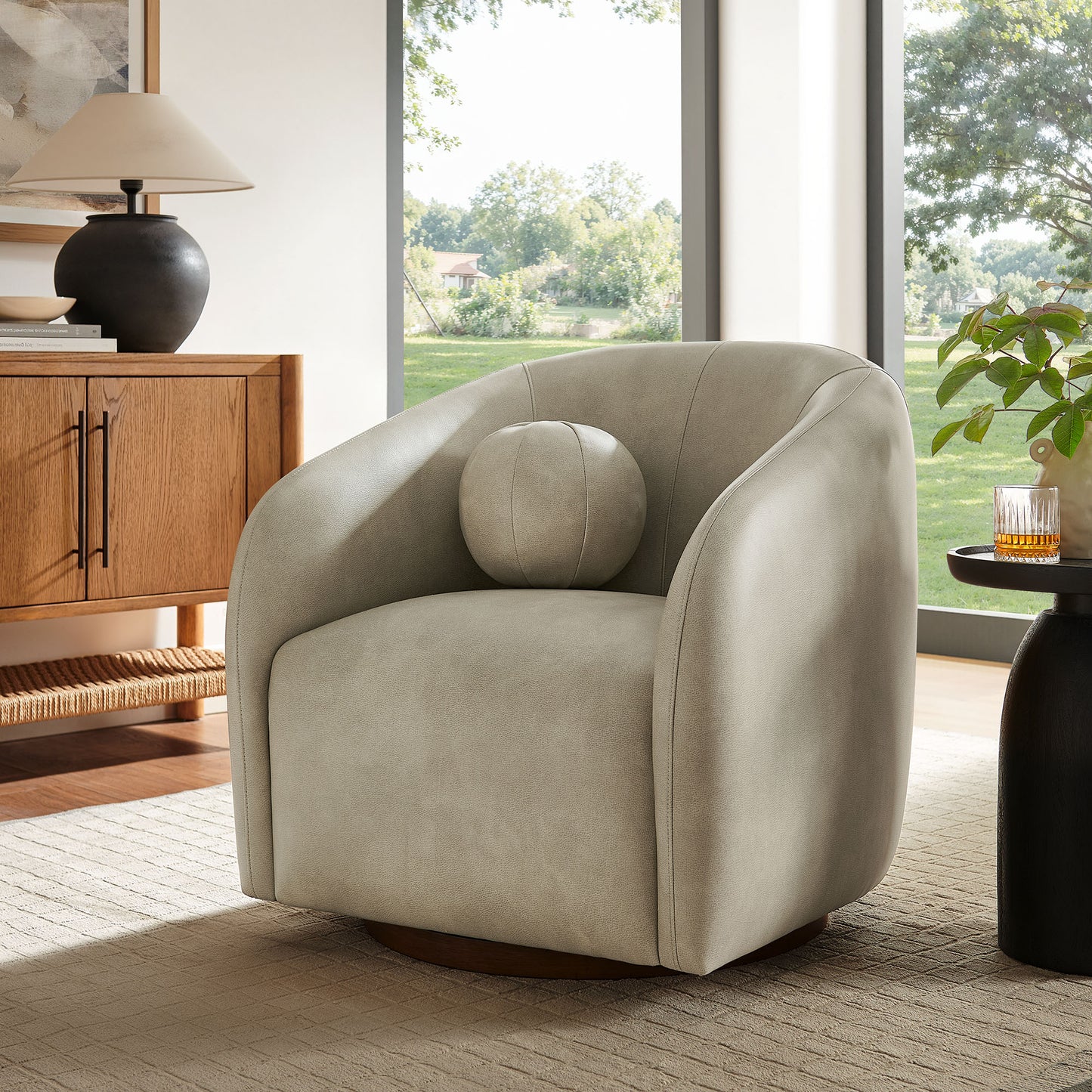 Holland Swivel Vegan Leather Armchair by Modway EEI-7743