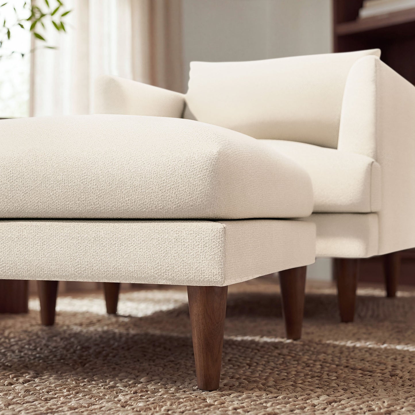 Zoya Down Filled Overstuffed Boucle Ottoman by Modway EEI-7754