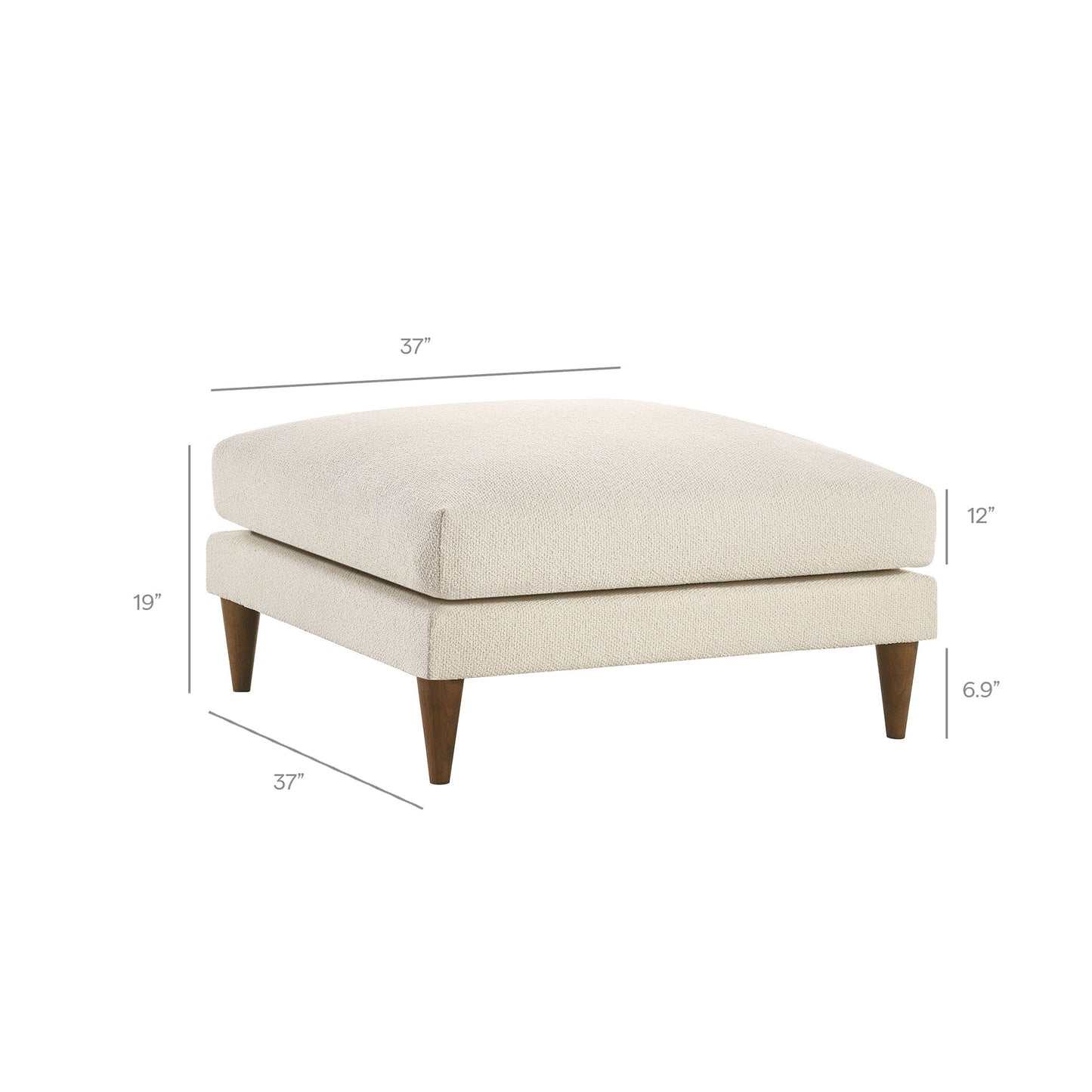 Zoya Down Filled Overstuffed Boucle Ottoman by Modway EEI-7754