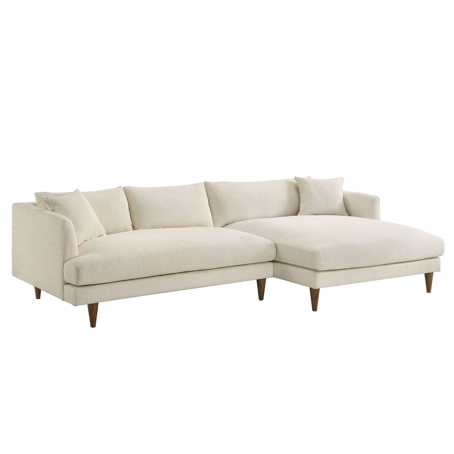Zoya Right-Facing Down Filled Overstuffed Boucle Sectional Sofa by Modway EEI-7756