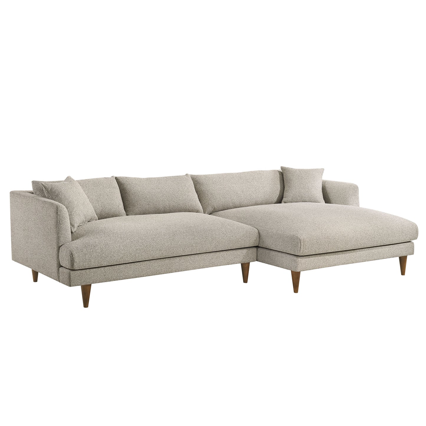 Zoya Right-Facing Down Filled Overstuffed Boucle Sectional Sofa by Modway EEI-7756