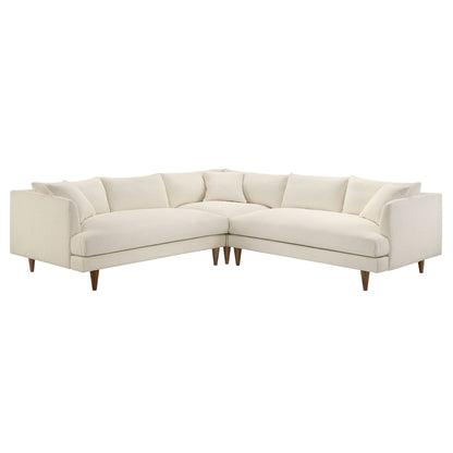 Zoya 3 Piece Down Filled Overstuffed Boucle Sectional Sofa by Modway EEI-7757