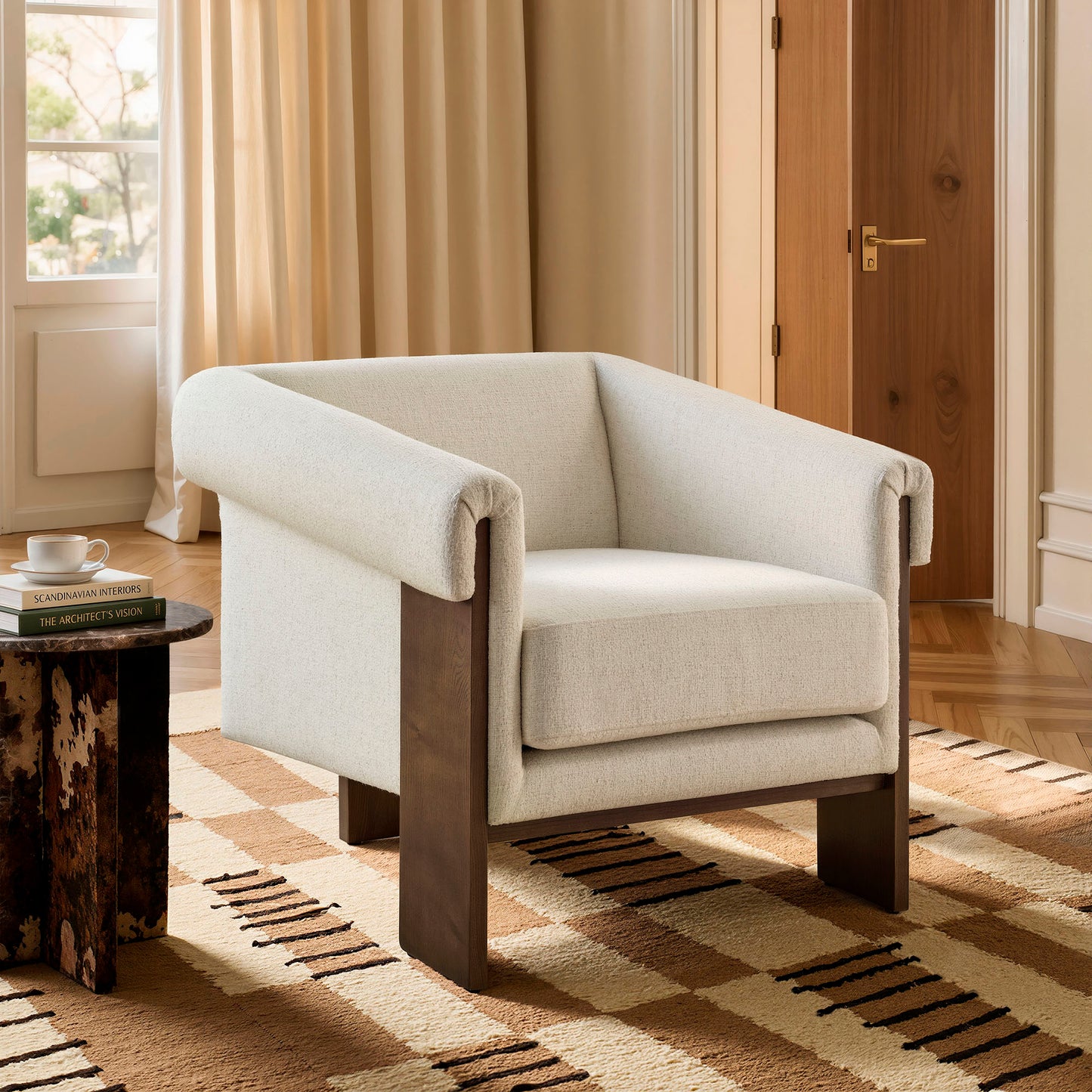 Halbrook Linen Blend Tripod Accent Chair by Modway EEI-7769