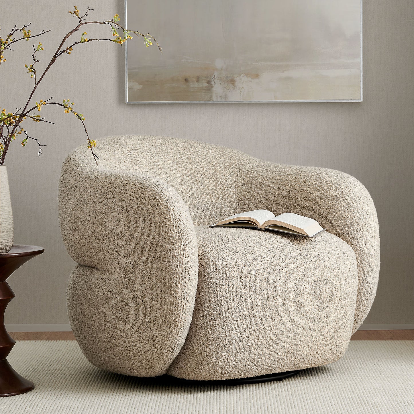 Selby Textured Woven Fabric Swivel Accent Chair by Modway EEI-7770