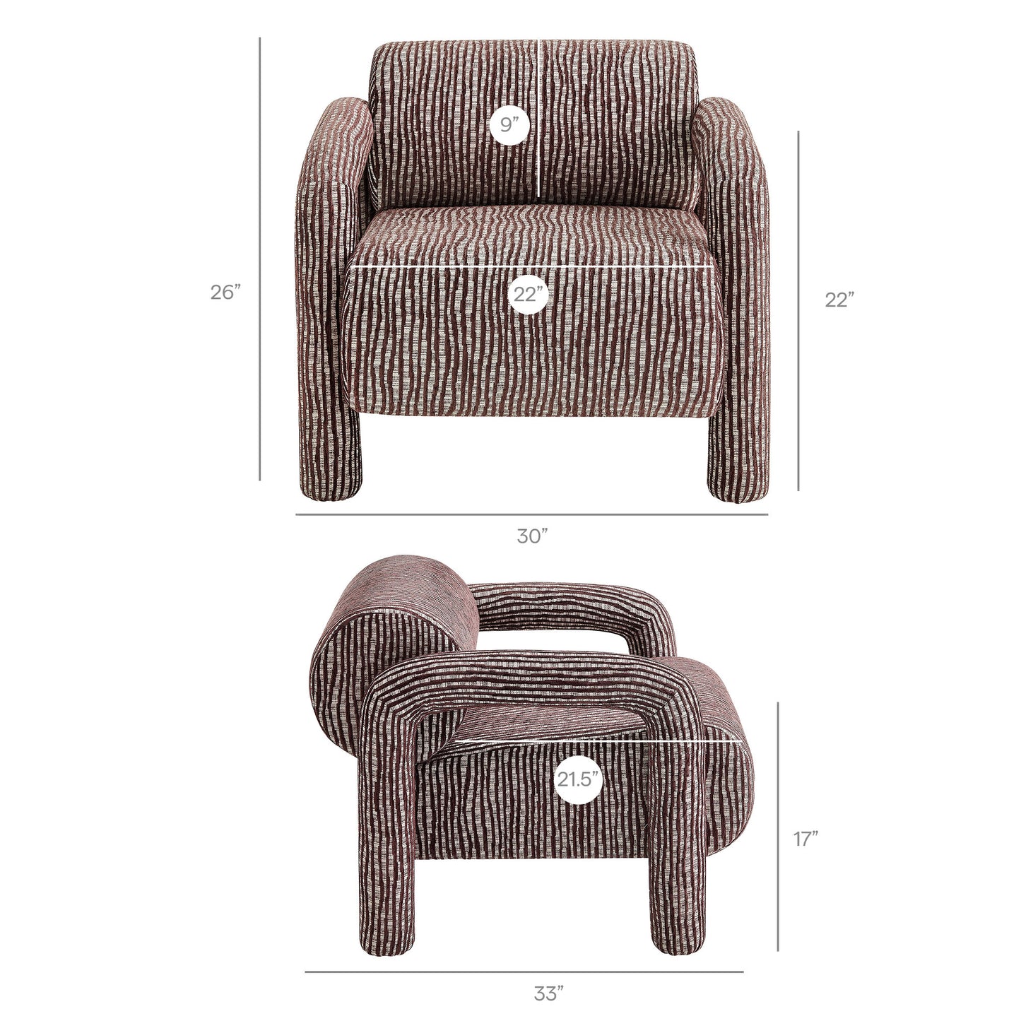 Quill Patterned Woven Fabric Accent Chair by Modway EEI-7772