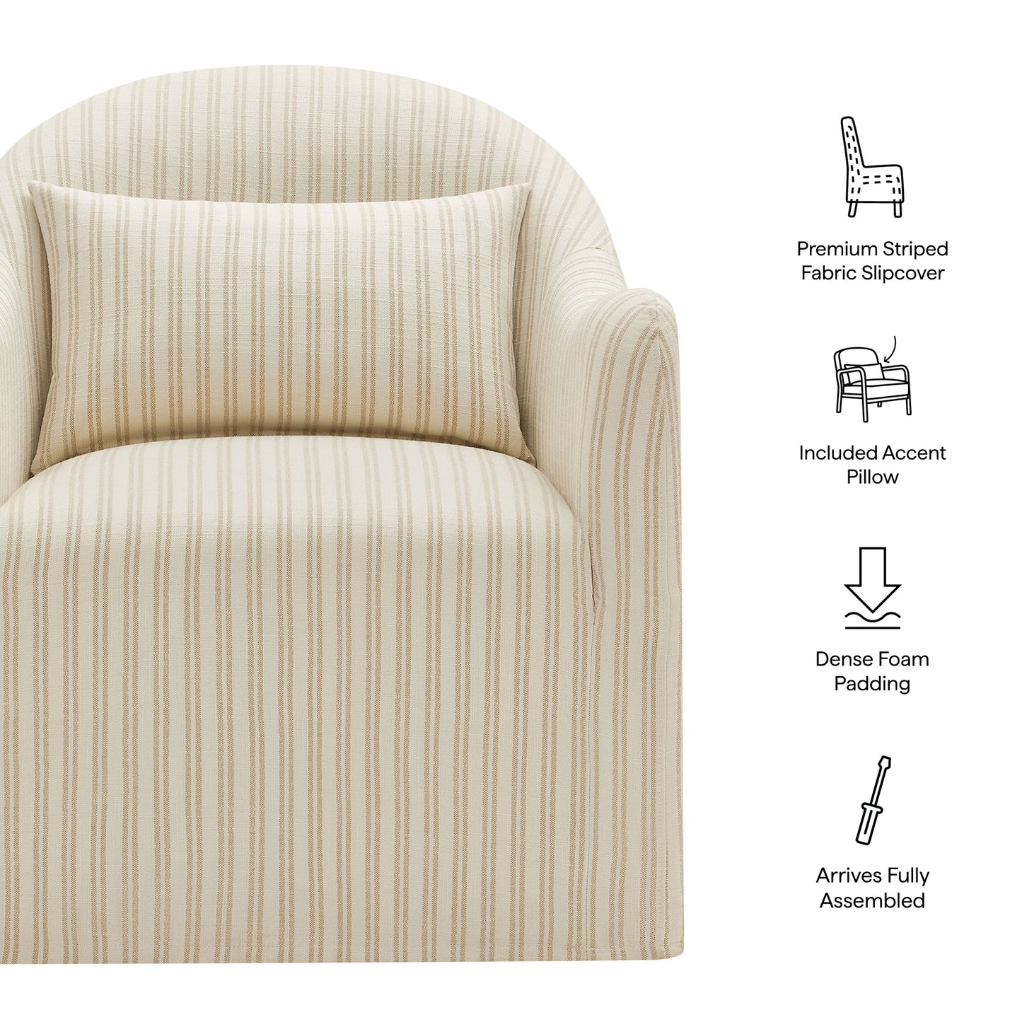 Bardot Striped Accent Chair by Modway EEI-7776