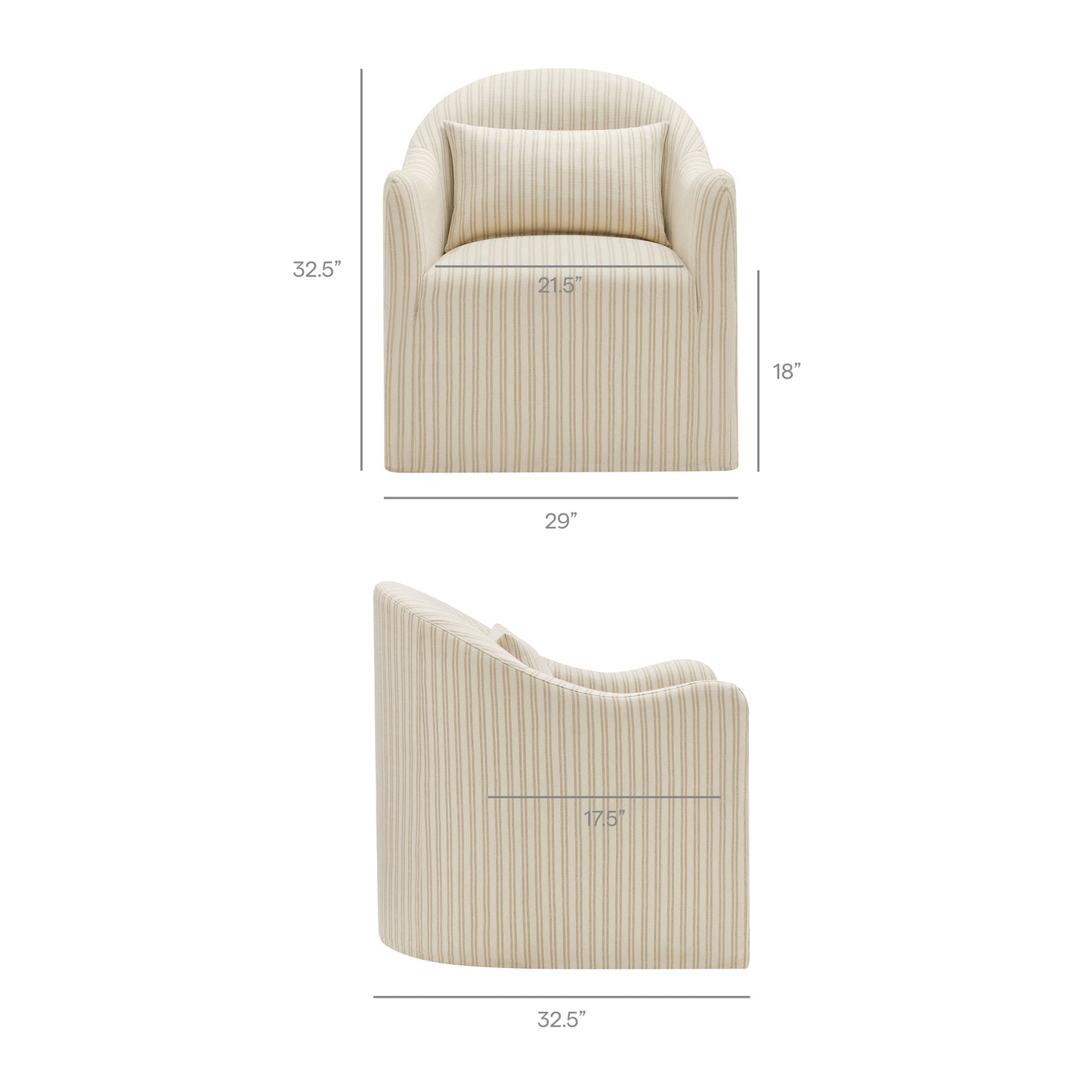 Bardot Striped Accent Chair by Modway EEI-7776